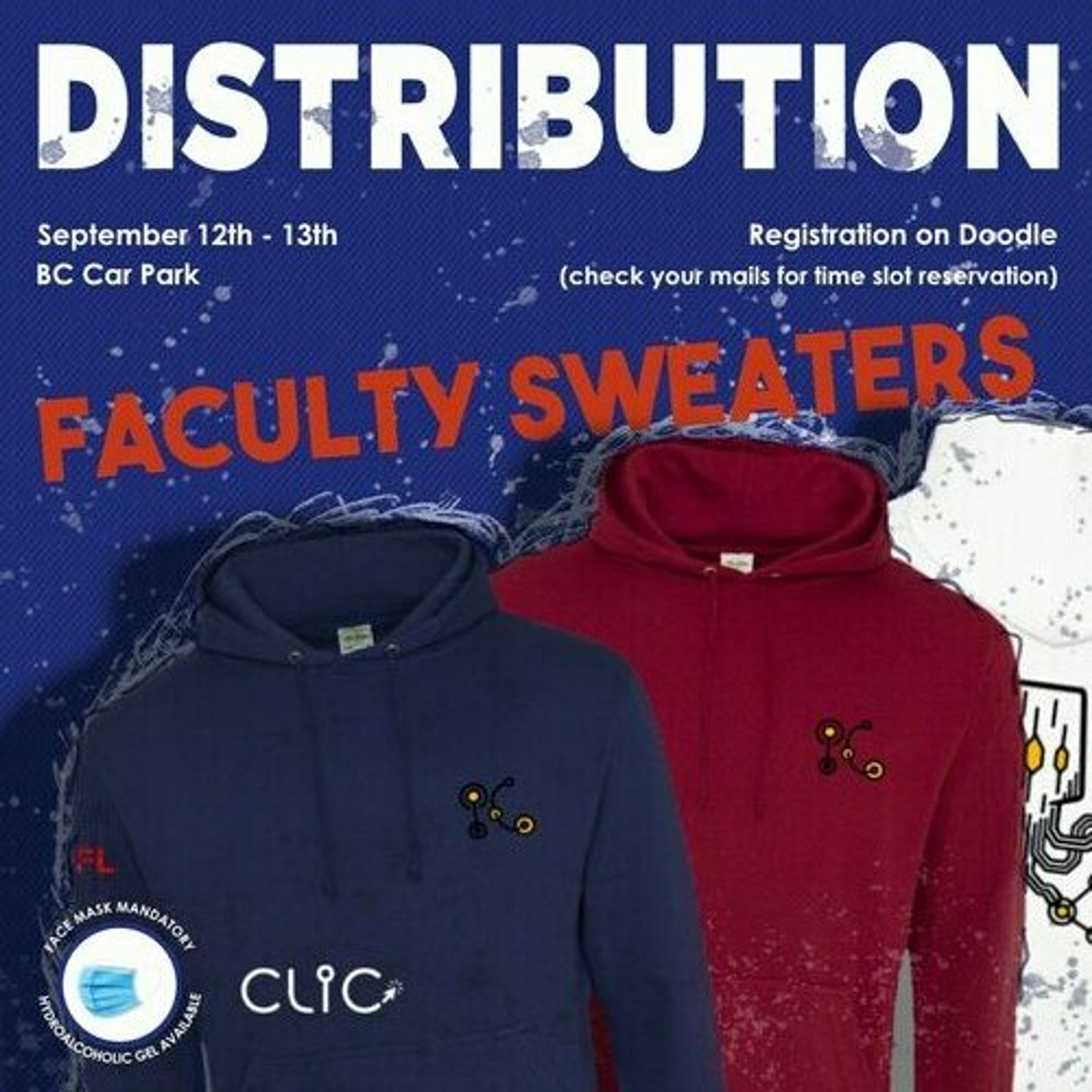 Distribution of Faculty sweaters