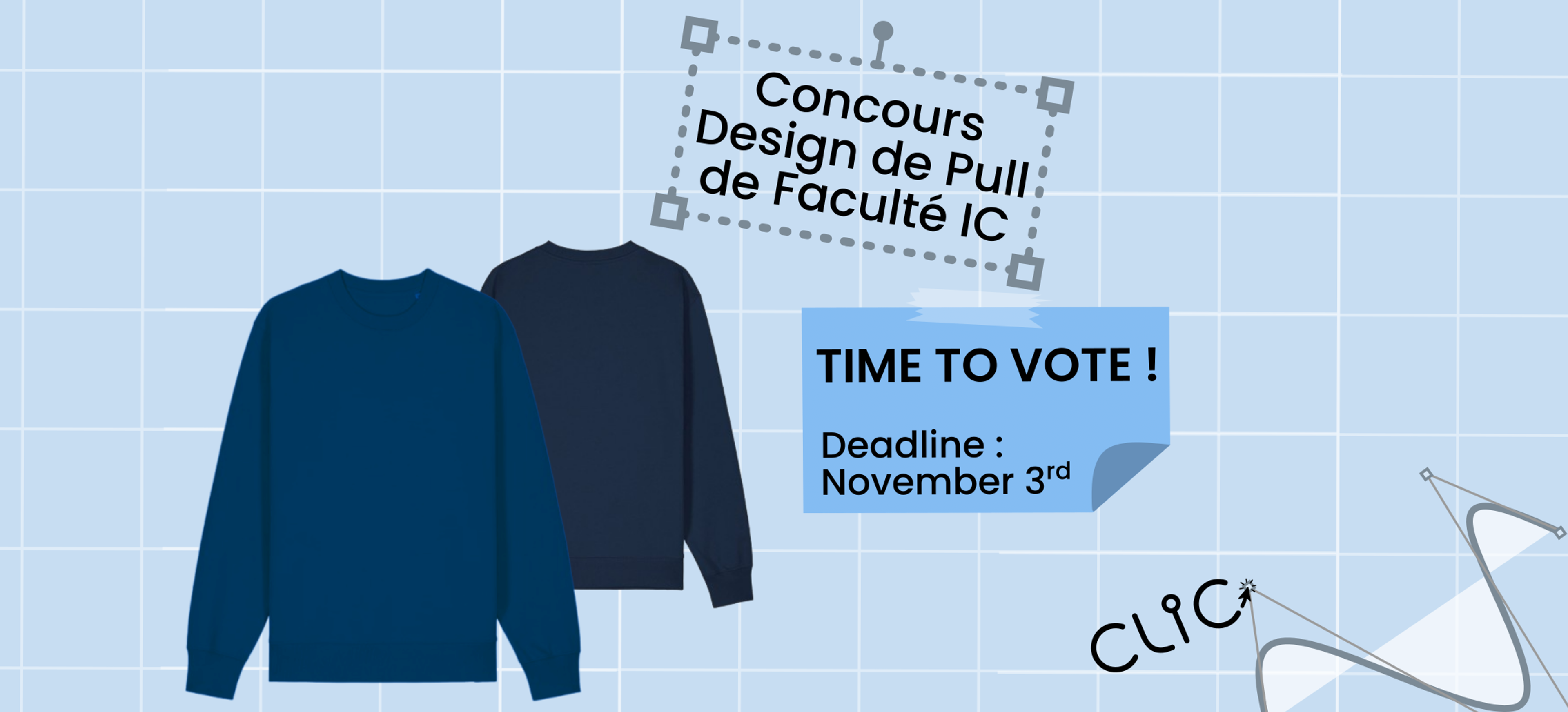 Vote pour le design du pull de faculté