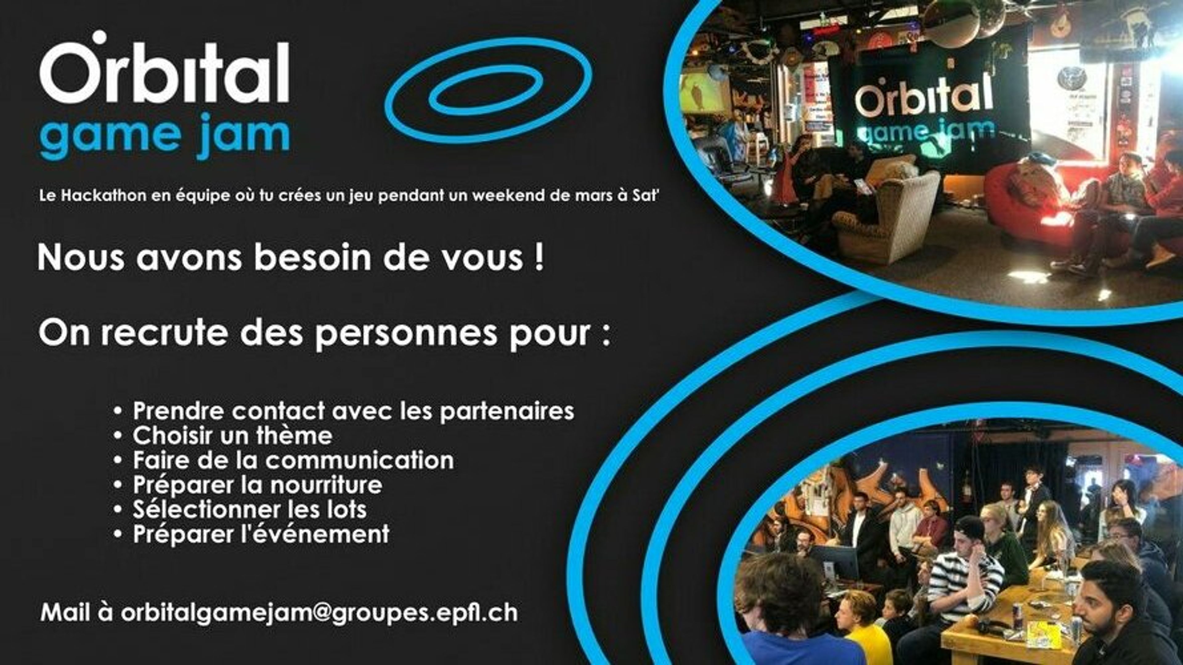 Orbital Game Jam recrute son futur comité