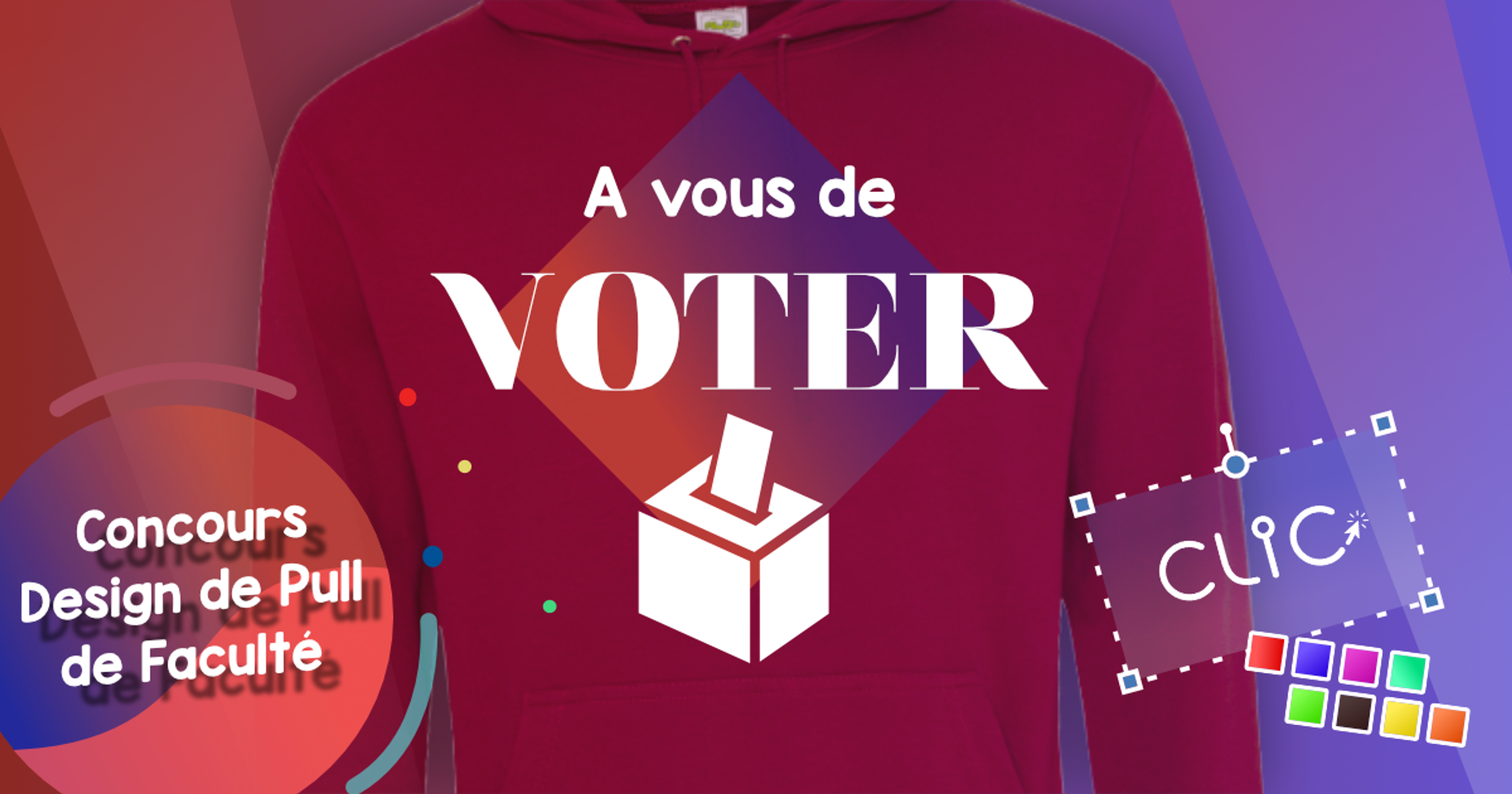 Vote pour le concours de design de pulls de Faculté!